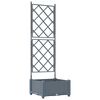 vidaXL Aia istutuspot Helehall 40 x 40 x 125,5 cm Plastmass