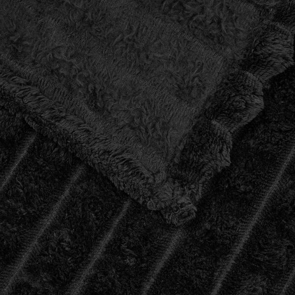 vidaXL Pleedi pleed Must 240 x 220 cm Fliis