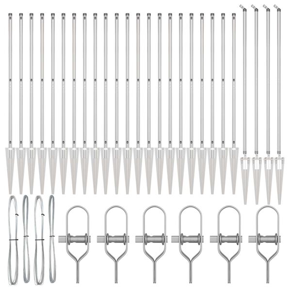 vidaXL Aiapost 26 pcs Hall 3,2 x 3,2 x 140 cm