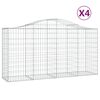 vidaXL kaarekujulised gabioonkorvid 4 tk, 200x50x100/120 cm, raud