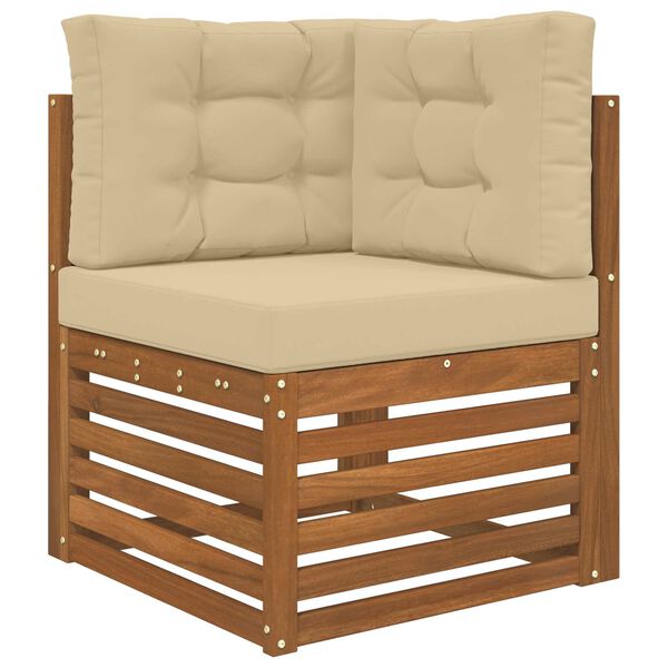 vidaXL V&auml;lim&ouml;&ouml;blitugi patja 3 pcs Beež Pol&uuml;ester