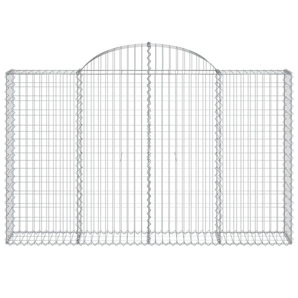 vidaXL kaarekujulised gabioonkorvid 12 tk, 200x30x120/140 cm, raud