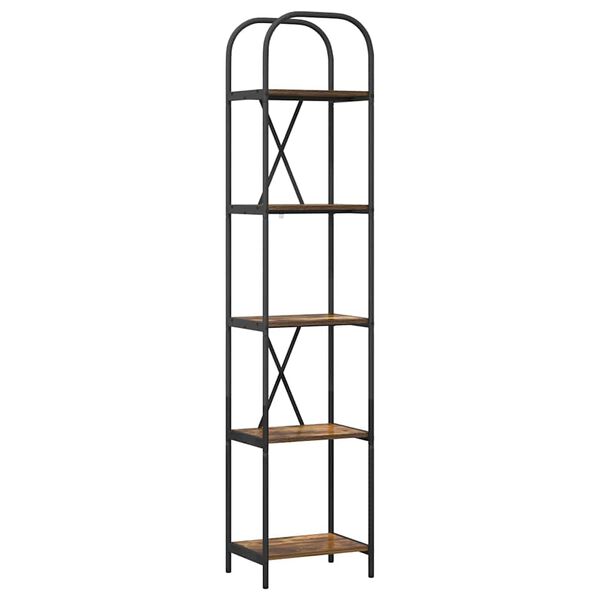 vidaXL Raamatukapp Suitsetatud tamm 40 x 30 x 183 cm Tehispuit