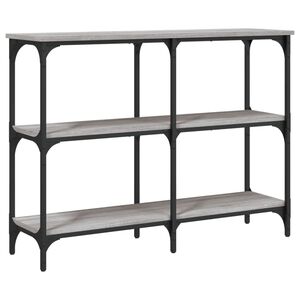 vidaXL konsoollaud, hall Sonoma tamm, 100x29x75 cm, tehispuit