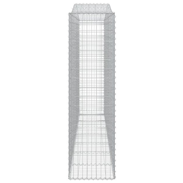 vidaXL kaarekujuline gabioonkorv, 400x50x180/200 cm, tsingitud raud