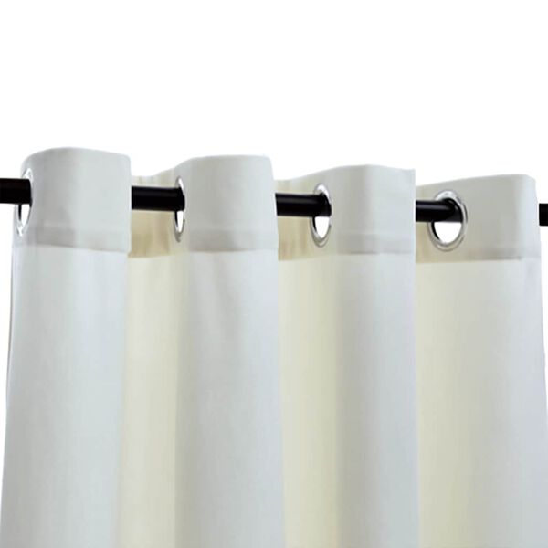 vidaXL pimendavad kardinad r&otilde;ngastega 2 tk, samet, kreemjas, 140x175cm