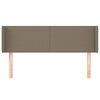 vidaXL voodipeats servadega, pruunikashall, 147x16x78/88 cm, kangas