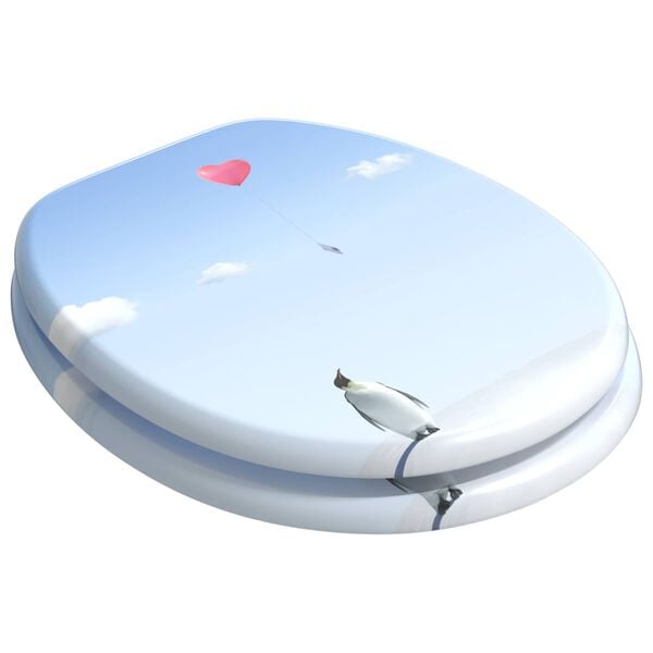 vidaXL Tualettsari Sinine 44 x 38 cm MDF plaat