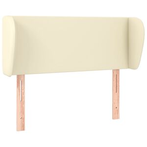vidaXL voodipeats servadega, kreemjas, 83x23x78/88 cm, kunstnahk