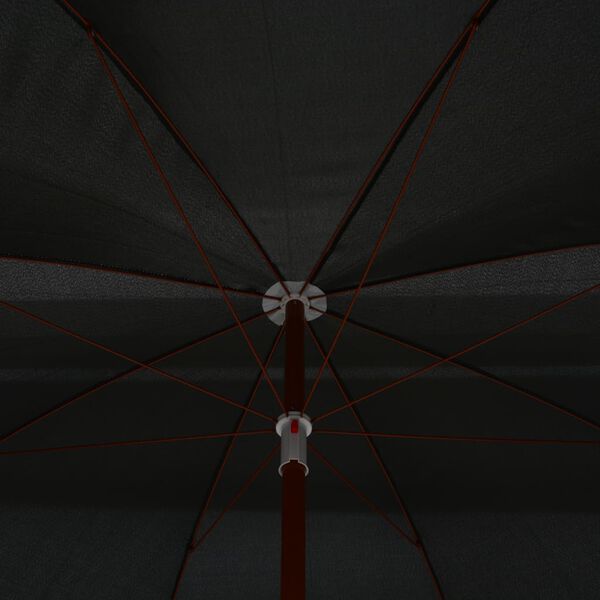 vidaXL aia päikesevari, teraspostiga, 300 cm, antratsiithall