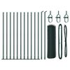 vidaXL Aed koos postidega Roheline 0.4 x 25 m PVC kaetud teras