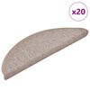 vidaXL trepimatid 20 tk 56 x 17 x 3 cm helepruunid poolringikujulised
