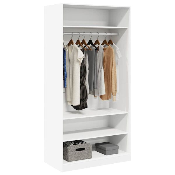 vidaXL garderoob valge 100 x 50 x 200 cm tehispuit