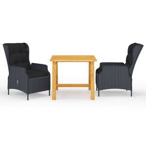 vidaXL 3-osaline aiam&ouml;&ouml;bli komplekt, tumehall