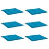 vidaXL aiatooli istmepadjad 6 tk, sinine, 40x40x4 cm, kangas