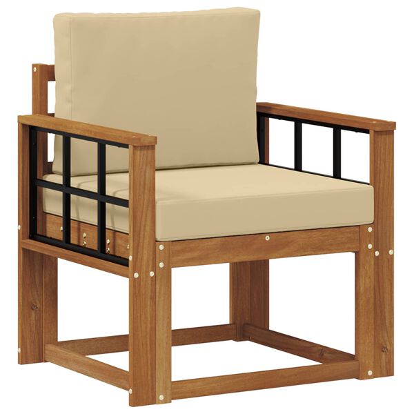 vidaXL &Otilde;uesohva Tugev akaatsiapuit ja pol&uuml;ester Neutraalne