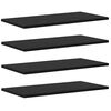 vidaXL Raamatute riiuli plaat 4 pcs Must 60 x 30 x 1,5 cm Tehispuit