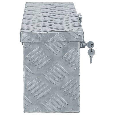 vidaXL alumiiniumist kast 48,5 x 14 x 20 cm, hõbedane