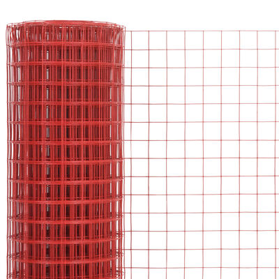 vidaXL kanade traataed teras, PVC kattega 25 x 0,5 m, punane