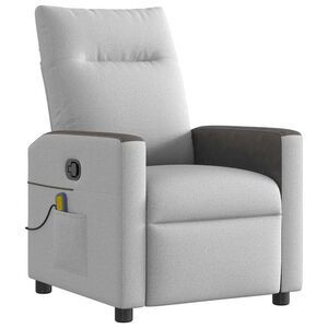 vidaXL Massage Recliner Tool Cloud Grey Fabric