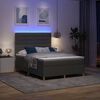 vidaXL LED Box Spring Voodi madratsiga Tumehall 140 x 190 cm kangas