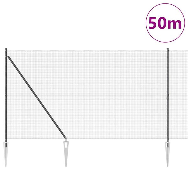 vidaXL Aiapost Hall 50 x 1,5 m (12 x 12 mm v&otilde;rk) Terased ja PVC