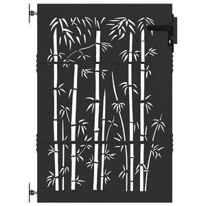 vidaXL Aia aed lukuga Must 85 x 150 cm Pulberv&auml;rvitud Teras