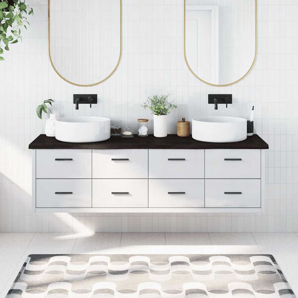 vidaXL vannitoa tasapind, tumepruun, 180x50x(2-4)cm töödeldud täispuit