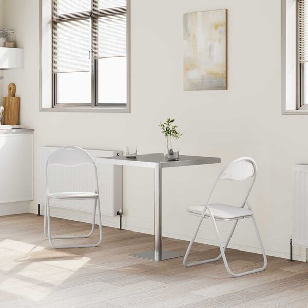 vidaXL Kokkupandav tool 2 pcs Valge ja hall 48 x 43,5 x 81 cm