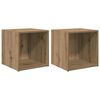 vidaXL Telerikapi komplekt 2 pcs K&auml;sit&ouml;&ouml;puu 37 x 35 x 37,5 cm