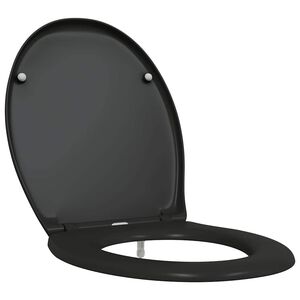 vidaXL Tualettsari Must 47 x 37 x 4 cm Duroplast