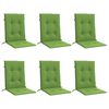 vidaXL madala seljatoega toolipadjad 6 tk, roheline 100x50x4 cm kangas