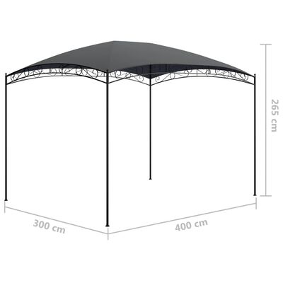 vidaXL lehtla 3x4x2,65 m, antratsiithall 180 g/m²