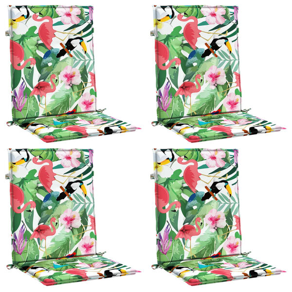 vidaXL madala seljatoega toolipadjad 4 tk, mitmevärviline, kangas