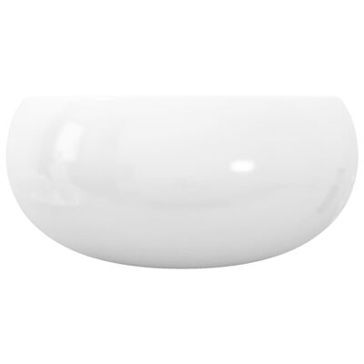 vidaXL kolmeosaline vannitoamööbli komplekt, keraamiline, valge