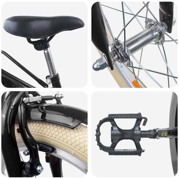 vidaXL Laste Bike 20 Tolli vanuses 6-11 aastat Must