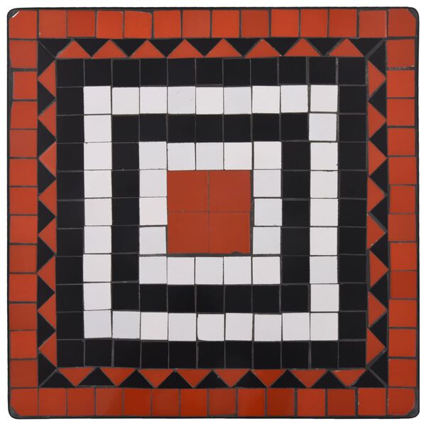 vidaXL 3-kohaline bistrookomplekt, keraamika, terrakota, valge