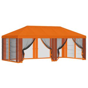 vidaXL Gazebo katte k&uuml;lgseinadega 6 x 3 m Oranž Pol&uuml;ester 190