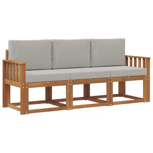 vidaXL V&auml;li diivanikomplekt padjaga 3 pcs Looduslik ja Hele Hall