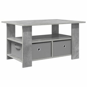vidaXL Kohvilaud sahtliga Betoonhall 77 x 55 x 42 cm Tehispuit