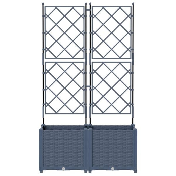 vidaXL Aia istutuspot 2 pcs Hall 80 x 40 x 143 cm Plastmass