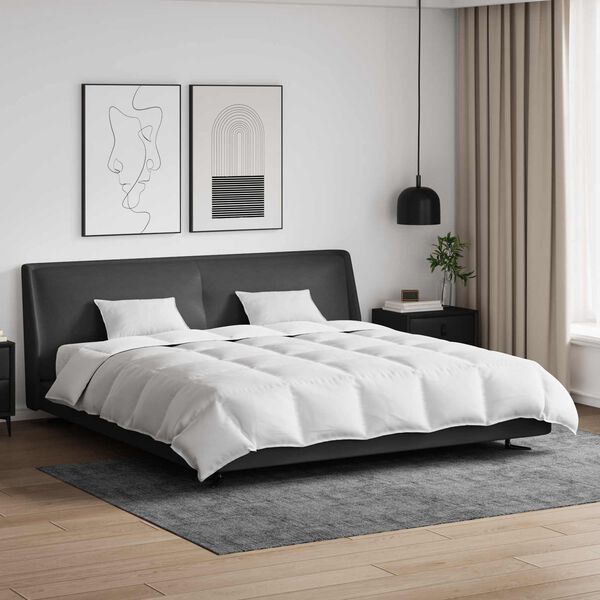 vidaXL Teki komplekt padjaga 3 pcs Valge Down Feather