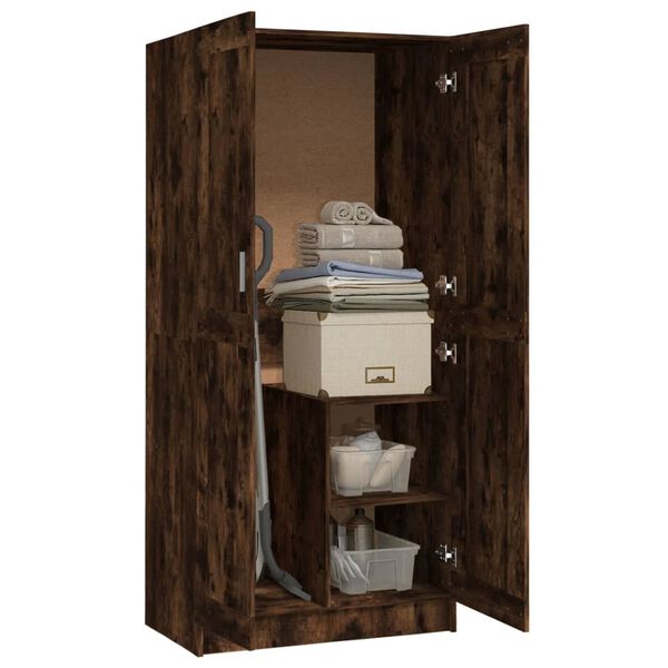 vidaXL riidekapp, suitsutatud tamm, 82,5 x 51,5 x 180 cm, tehispuit