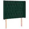 vidaXL voodipeats servadega, tumeroheline, 103x16x118/128 cm, samet