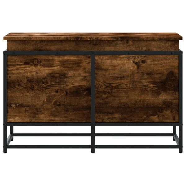 vidaXL kaanega hoiukast, suitsutatud tamm, 80x40x51,5 cm, tehispuit