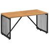vidaXL V&auml;li Laua Must ja pruun 80 x 40 x 40 cm pol&uuml;rotang
