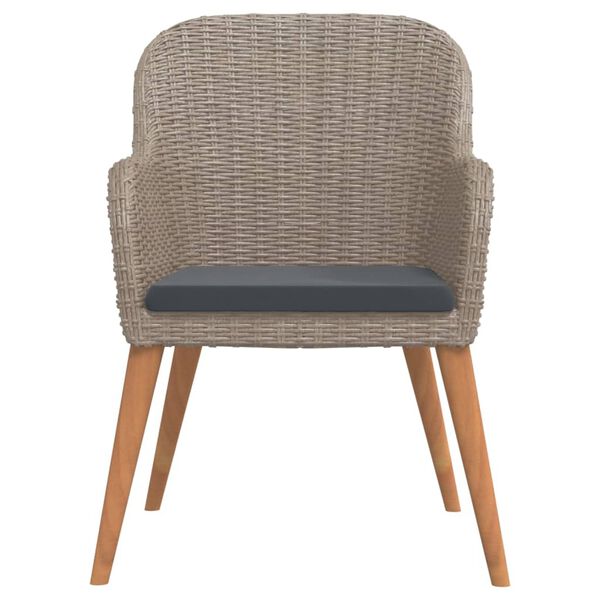 vidaXL 7-osaline aiamööbli komplekt patjadega, pruun