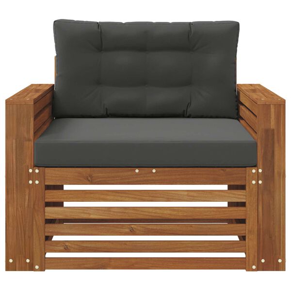 vidaXL V&auml;li diivanikomplekt Tugev akaatsiapuit ja pol&uuml;ester Neutraalne