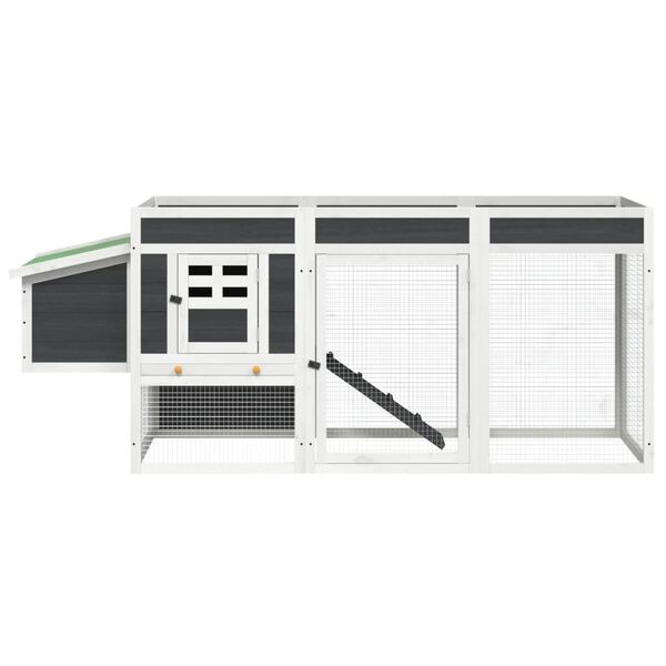 vidaXL kanakuut, hall, 204 x 50 x 84 cm, m&auml;nnipuit