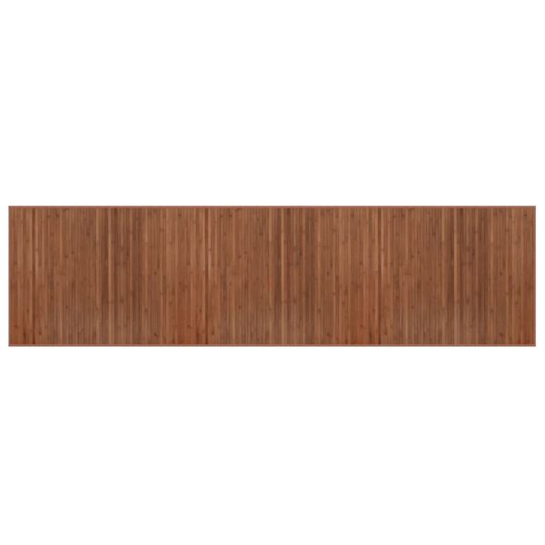 vidaXL vaip, ristk&uuml;likukujuline, pruun, 80 x 300 cm, bambus